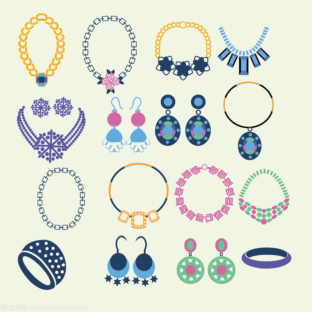 一套首飾圖標-插圖