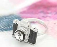 韓國版女生首飾品 可愛水鉆小巧玲瓏照相機戒指[供應]_世界工廠網中國產品信息庫